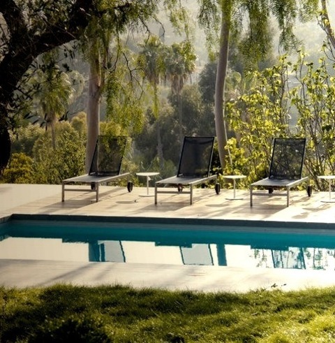 Contemporary Pool Los AngelesAn Illustration Of A Small, Modern, Rectangular Pool Fountain In A Backyard