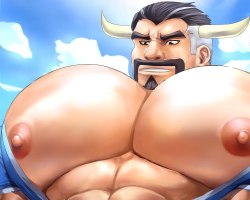 juicedmaleboobsworld:MORE HUGE BREASTED JAPANESE ART. WISH THEY WERE REAL. MAYBE ROLE MODELS?!!!