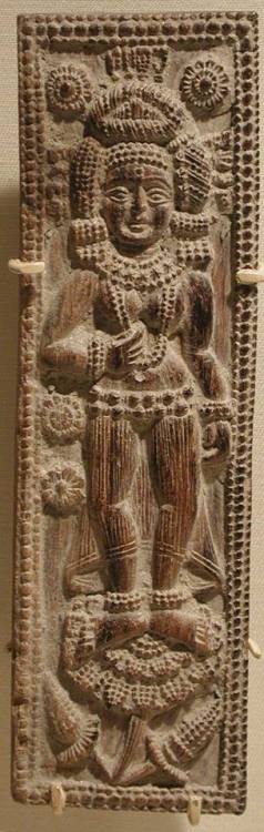 Plaque with the Goddess Durga Standing on a LotusShunga period1st century B.C.Bengal