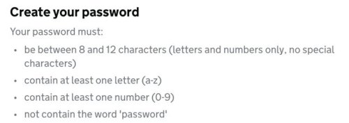 This is really the UK Gov’s tax online password policy?! https://t.co/yMba5LMtgp https://t.co/