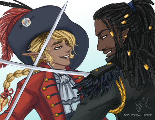 halcyonhowl:Unmasked The Mongoose/Taako and Admiral Kravitz from @desiree-harding-fic‘s a