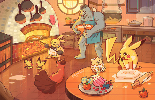 Cooking with pals