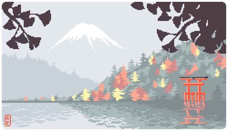Sketchy Hydra Autumn In Hakone Japan