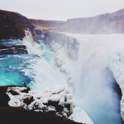 instagram:  The Sights and Sounds of Iceland’s Gullfoss Falls  Gullfoss Falls is one of Iceland’s most stunning sights and most popular tourist attractions. Instagrammers trek to the site to photograph its rushing waters, frequent rainbows and 32-meter