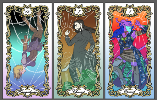 Tarots for my main party! party: Artemis (17), Tommy (19), Var (8), Psekas (14), Gryn (15)npc: Lady 