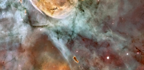 nubbsgalore:hubble’s panorama of the carina nebula, some 7500 light years away from earth, and about