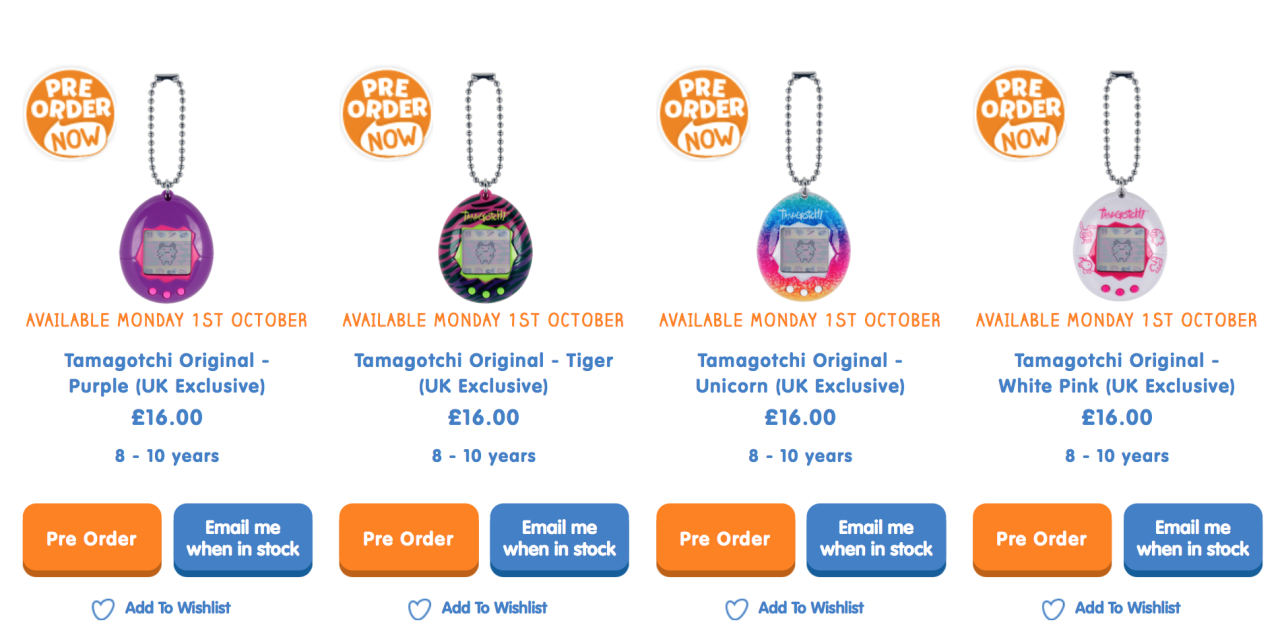 tamagotchi on pre order