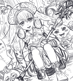 falynevarger:  Finished the lineart! Melia