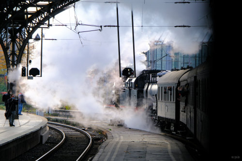 dampfloks: 78 468 Ausfahrt aus dem Kölner Hauptbahnhof 78 468 Leaving Cologne Central Station