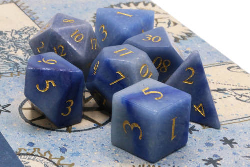 Cool blue. Our newest gemstone dice addition: Blue Aventurine.