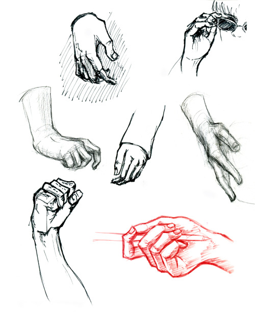 drawing hands again. filled the remainder of my sketchbook with these!