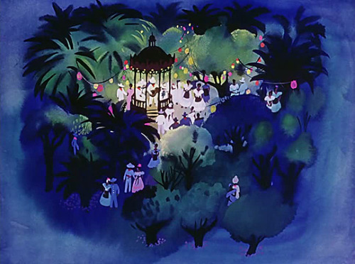 cinemamonamour:The art of Mary (and Lee) Blair in Disney’s The Three CaballerosMary Blair was 