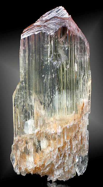 fuckyeahmineralogy:  (via exceptionalroom3) Spodumene, with a pink kunzite termination
