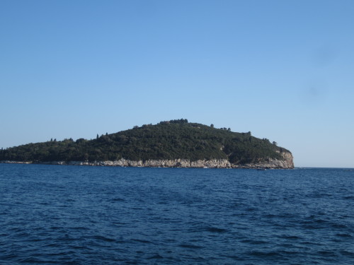 Lokrum Island from Dubrovnik, Croatia. 2019. 