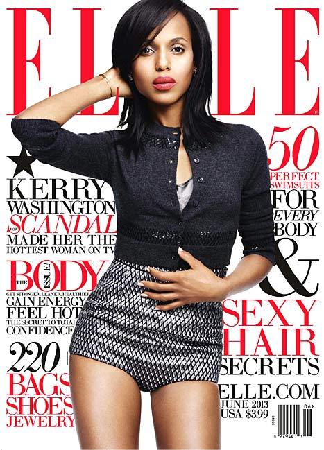 Kerry Washington on Elle! Pick up this issue on newsstands very soon! In the meantime check out the 