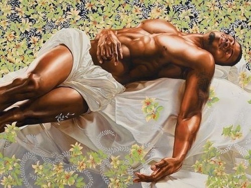 beautifulbizarremagazine: “Sleep” by @kehindewiley - beautiful, soft, strong. Via: @afropunk⁣ .⁣ .⁣ .⁣          posted on Instagram - https://instagr.am/p/CCBb3W5Ig-x/