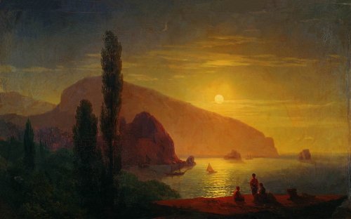 Night in the Crimea. View of Ayu Dag, Ivan Aivazovsky, 1850