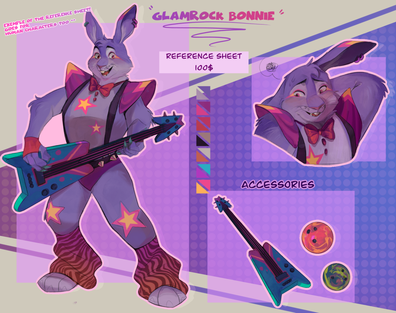 PSSR: Glamrock Bonnie by Queblock -- Fur Affinity [dot] net