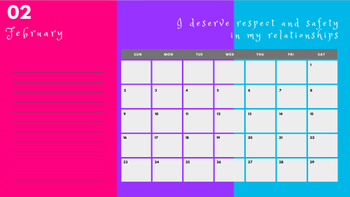 queerplatonicpositivity: [ ID: Several versions of a February 2020 calendar with “02 February&