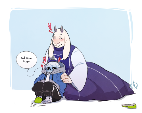 leeffi:  i like to imagine that even little displays of affection from toriel, is enough to throw off sans’ cool & reduce him to a blushy, flustered mess. (yessiree i’m soriel trash for life lmao) 