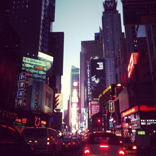 anamile-:#timessquare #nyc #lights #driving