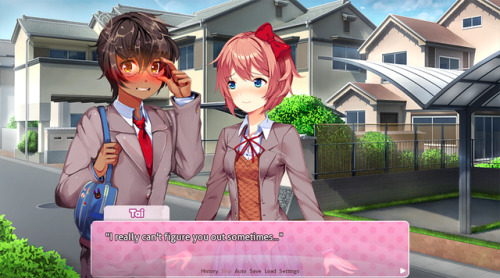 I re-imagined myself into the game, Doki Doki Literature Club!I’m kawaii as balls.&hellip;oh wait.