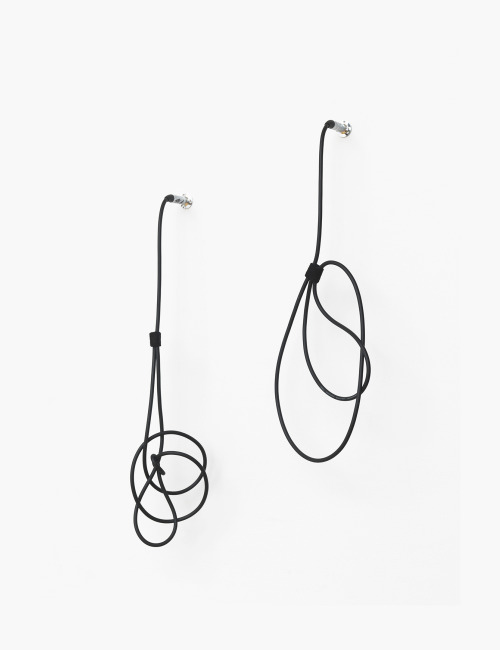 mentaltimetraveller:  Jennie C Jones, Shhh Fragments A&B, 2012, Professional noise canceling instrument, wire and felt   Sikkema Jenkins, New York 