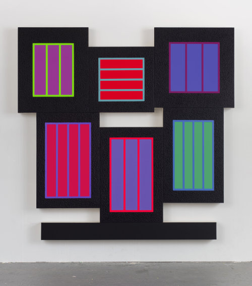 Peter HalleyHow It Ends2021Acrylic, fluorescent acrylic and Roll-a-Tex on canvas87 x 89 in