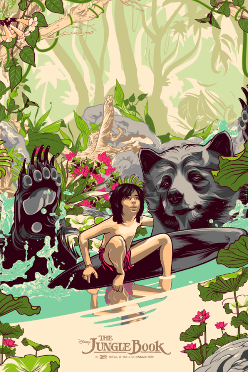 Hired by Disney in partnership with Poster Posse to work on a promotional art for The Jungle Book Mo