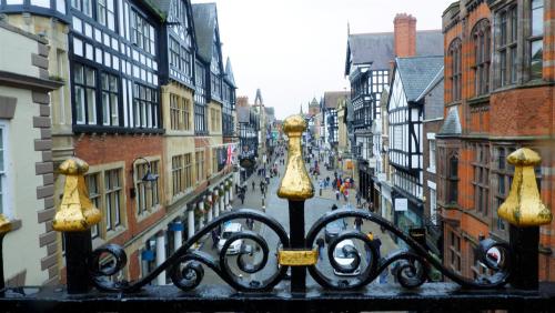 Streetscape, Eastgate, Chester, England.