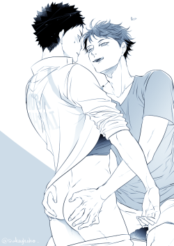 Snakeyhoho:iwa-Chan’s Buns Of Steel Are Right Up There With Milkbread For Oikawa.