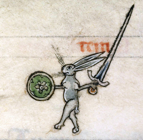 discardingimages:  rabbit warrior Vincent of Beauvais, Speculum historiale, France ca. 1294-1297 Bou