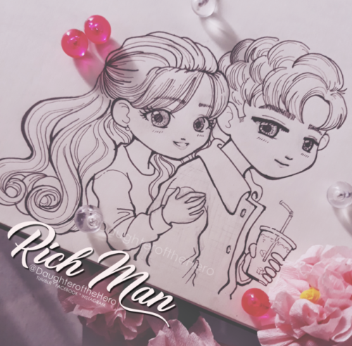 My #fanart of the Korean Drama Rich Man, Poor Woman #리치맨 starring #Suho of #EXO and Ha Yeon Soo.