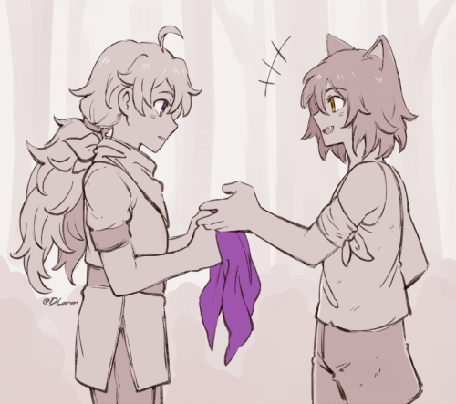 dlartistanon:I wanted to draw them together as kids so… AU of a forgotten first meeting? 