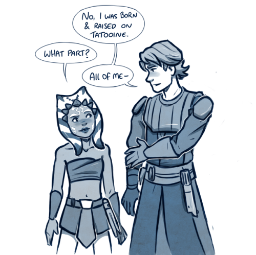 critter-of-habit:Ahsoka regrets trying to make small talk with her new master. Inspired by:   