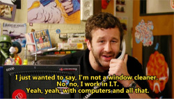 hopelessfangirl:   “…Hello?”  The IT Crowd: 4x02 - The Final Countdown 