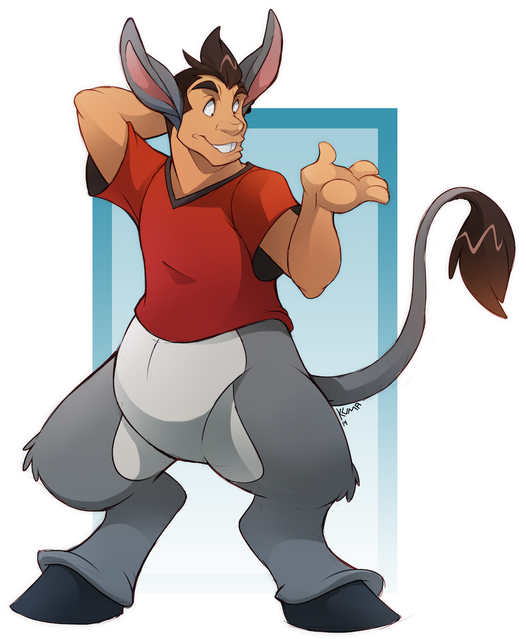 drawingkuma:  Couldn’t help doodlin'Arttor's half donkey self, but itching to draw