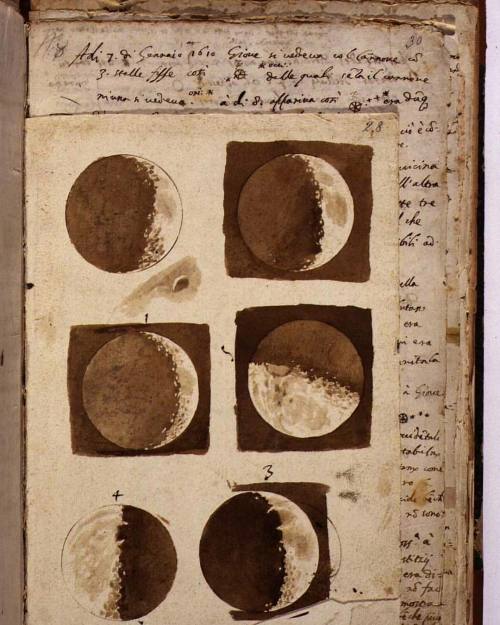 museum-of-artifacts:Galileo’s Moon Drawings, the First Realistic Depictions of the Moon in His