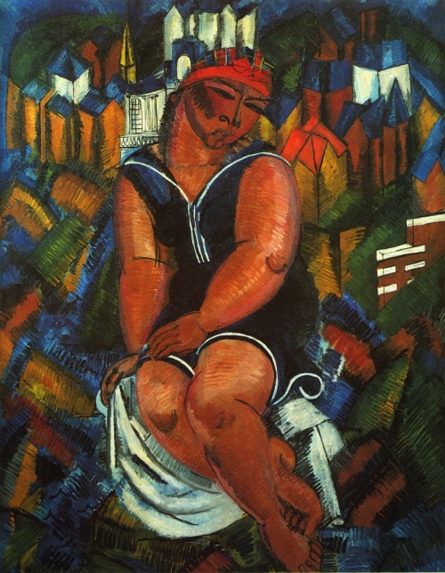 Large Bather, 1914, Raoul DufyMedium: oil,canvas