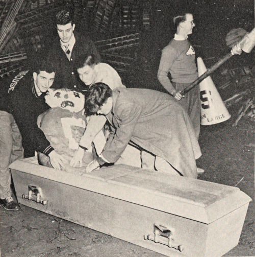 From Syracuse University’s 1950 yearbook. There is an ancient folk belief that effigies posses
