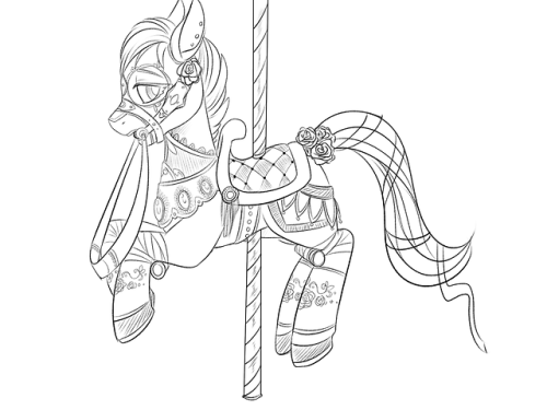 Have a small Carousel Bondage horse;Cool down from streaming doodle.I will be posting my streaming s