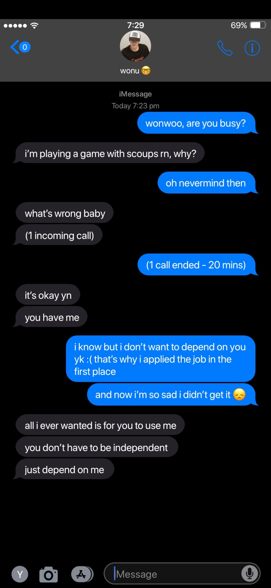If Requests Are Open, Could I Please Request OT13 Texts Of When You Don't Get The Job You Really Wanted