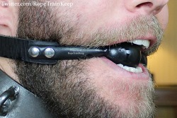 ropetrainkeep:  Even the very butch have trouble not drooling or and speaking intelligibly when the ball gag is rudely applied.  And I am at peace with that. Are you?