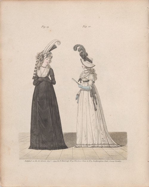 Gallery of Fashion, vol. I- April 1, 1794-March 1, 1795, Nicolaus Heideloff, 1794-1802Hand-colored e