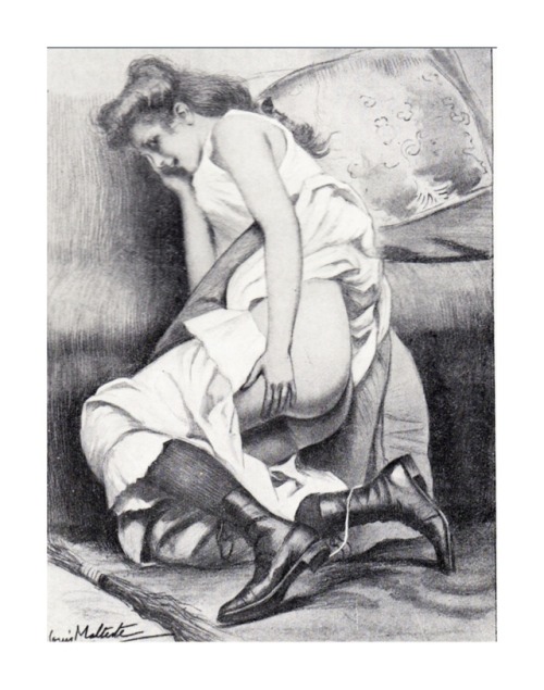 agracier:  illustrations by Louis Malteste for a French spanking novel …