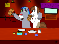Smittygir4:  Smitty Went To Pip’S New Year Eve’S Party. He Had Some Drinks With