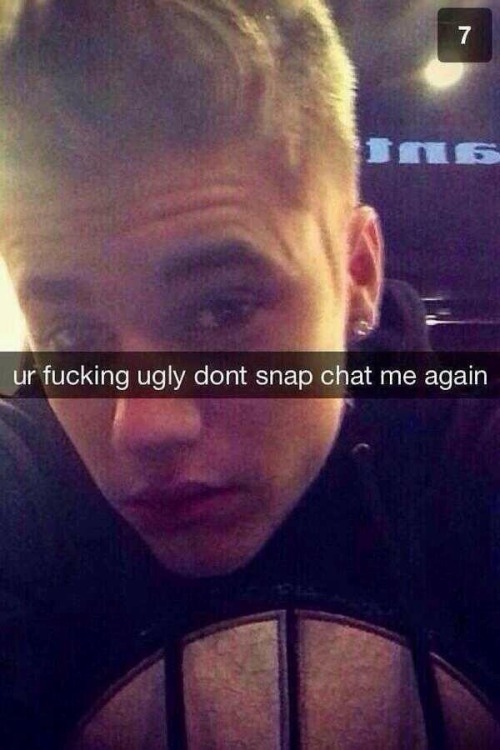 nodickdecember:chazsomors:He would send this to mejustin bieber?