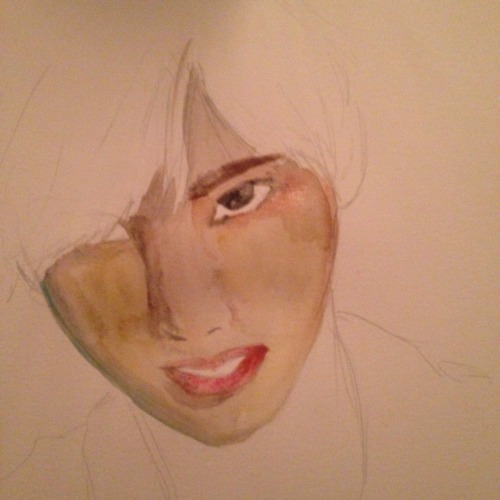 Progress of my Tae watercolor portrait from Stigma&hellip; More of my art on ig: badboymintyongi