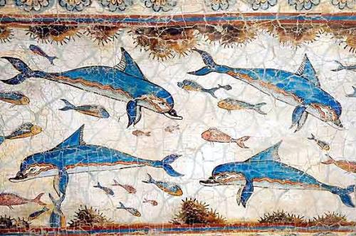 my-name-is-apollo:last-of-the-romans:Minoan Frescoes from the Palace of Knossos.Beauty!