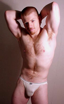 the-bobbybee:  Fuzzy red in a jock    151102